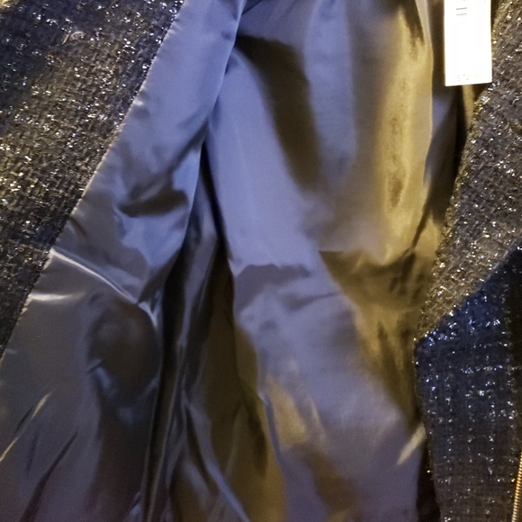 I ❤ Ronson Black Sparkle Twead Multi Zip Jacket - Picture 5 of 7